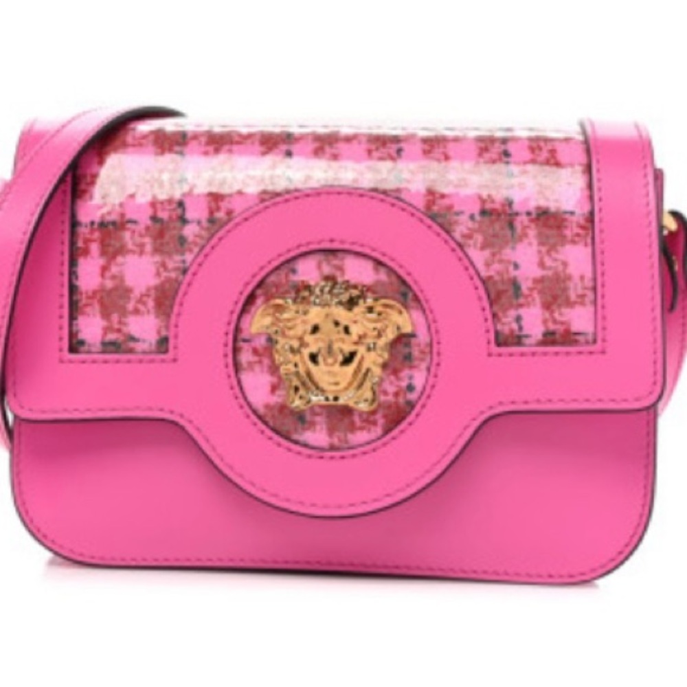 💕NEW Versace Pink Crossbody bag- large Medusa Head